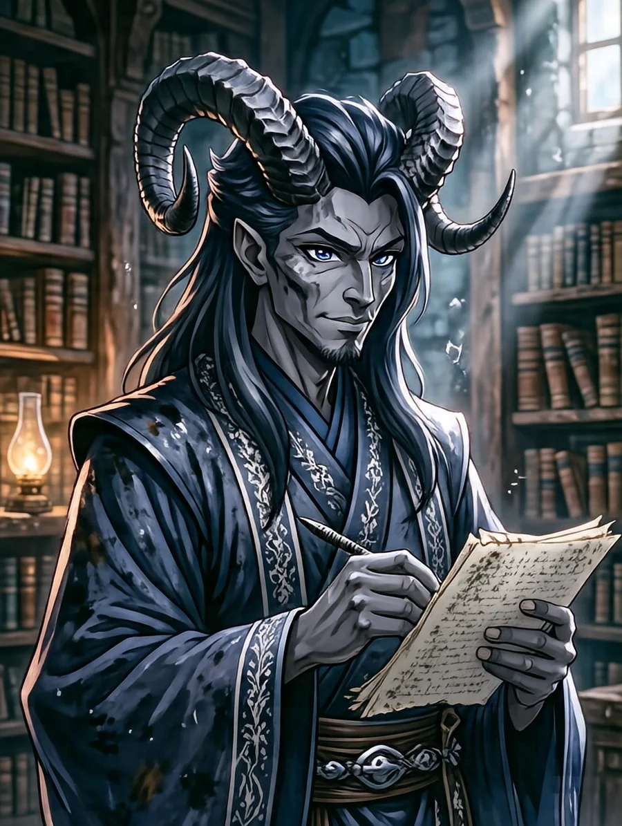 シナト(角の生えた悪魔の書記)