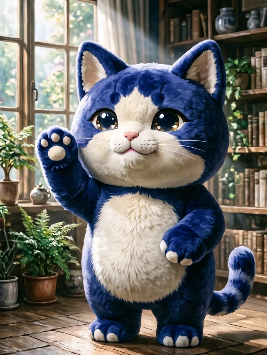 にこまる(商店街の招き猫の着ぐるみ)